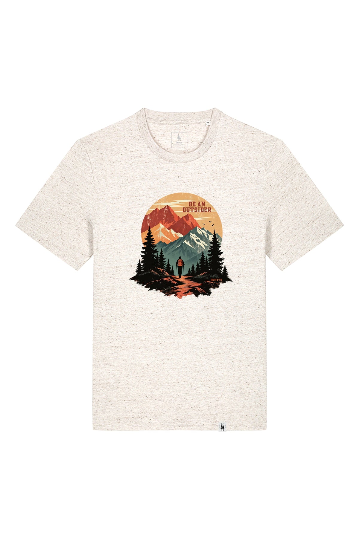 Tricou unisex Sting, print Be an outsider, Eco Heather - față
