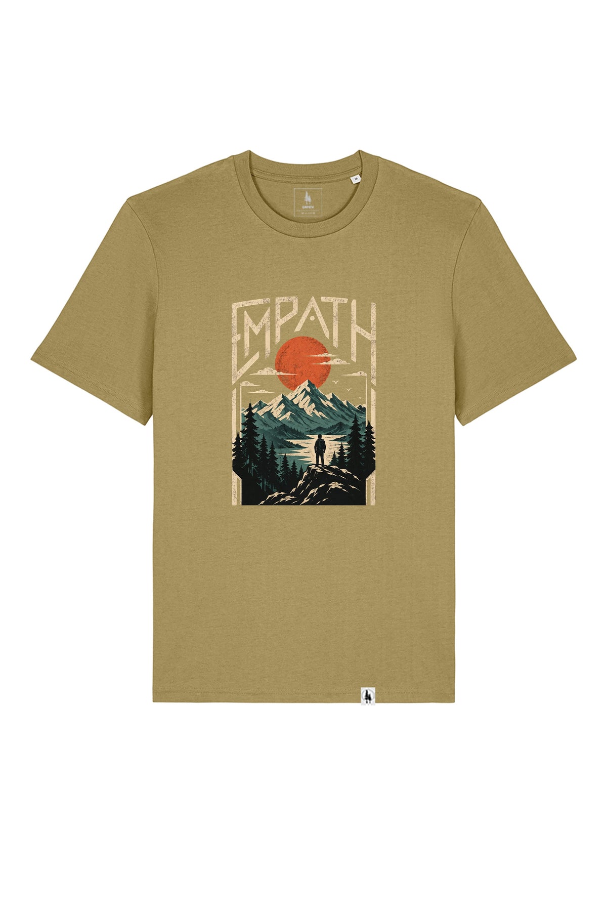 Tricou unisex Sting, print Explorer, Faded Olive - față