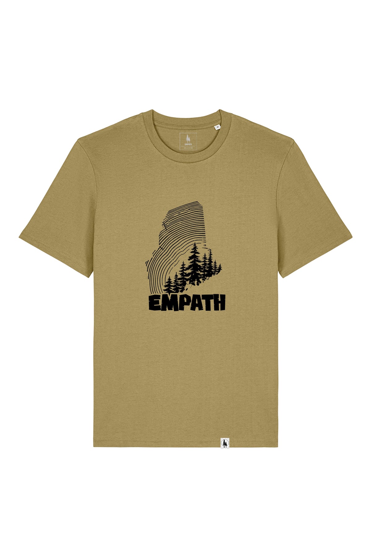 Tricou unisex Sting, print Wood, Faded Olive - față