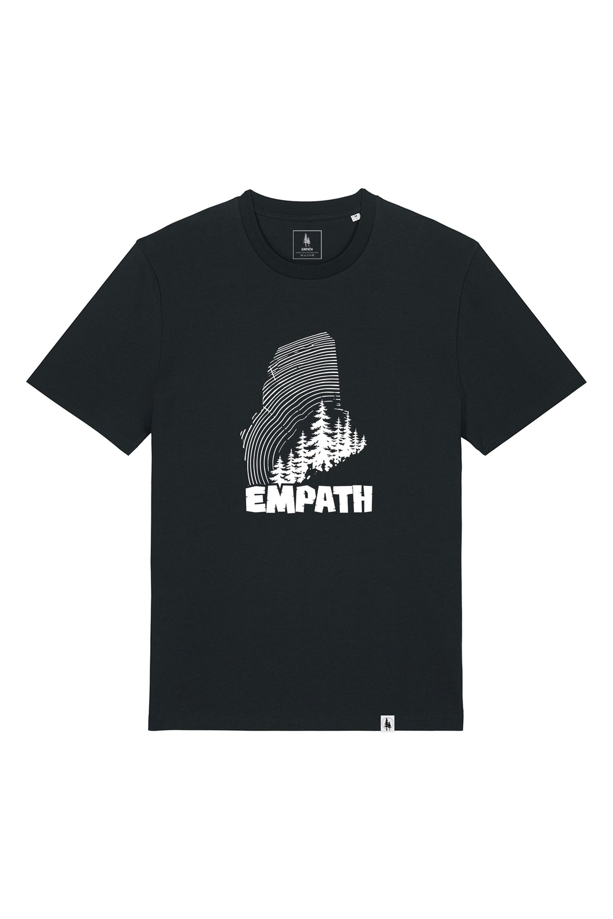 Tricou unisex Sting, print Wood, Negru - față