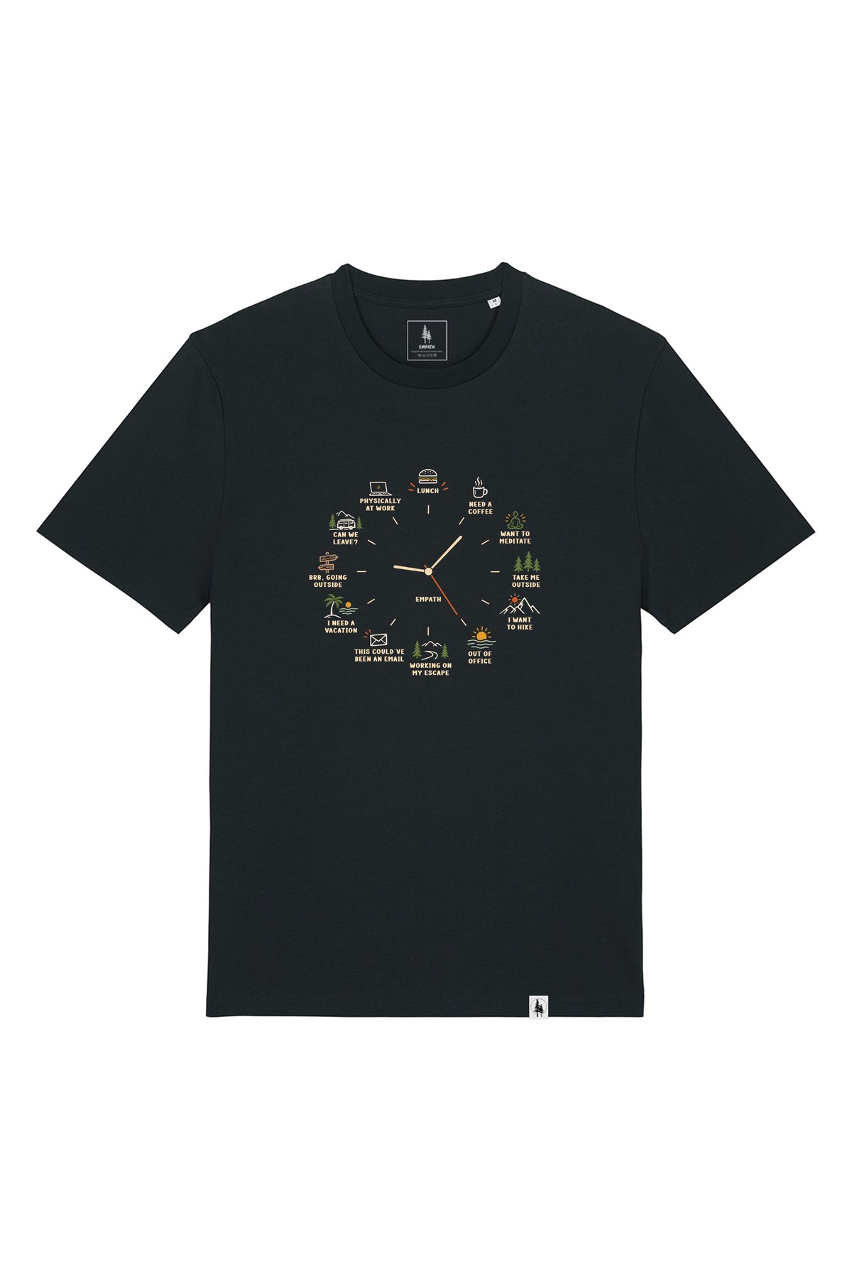 Tricou unisex Sting, print Time to, Negru - față
