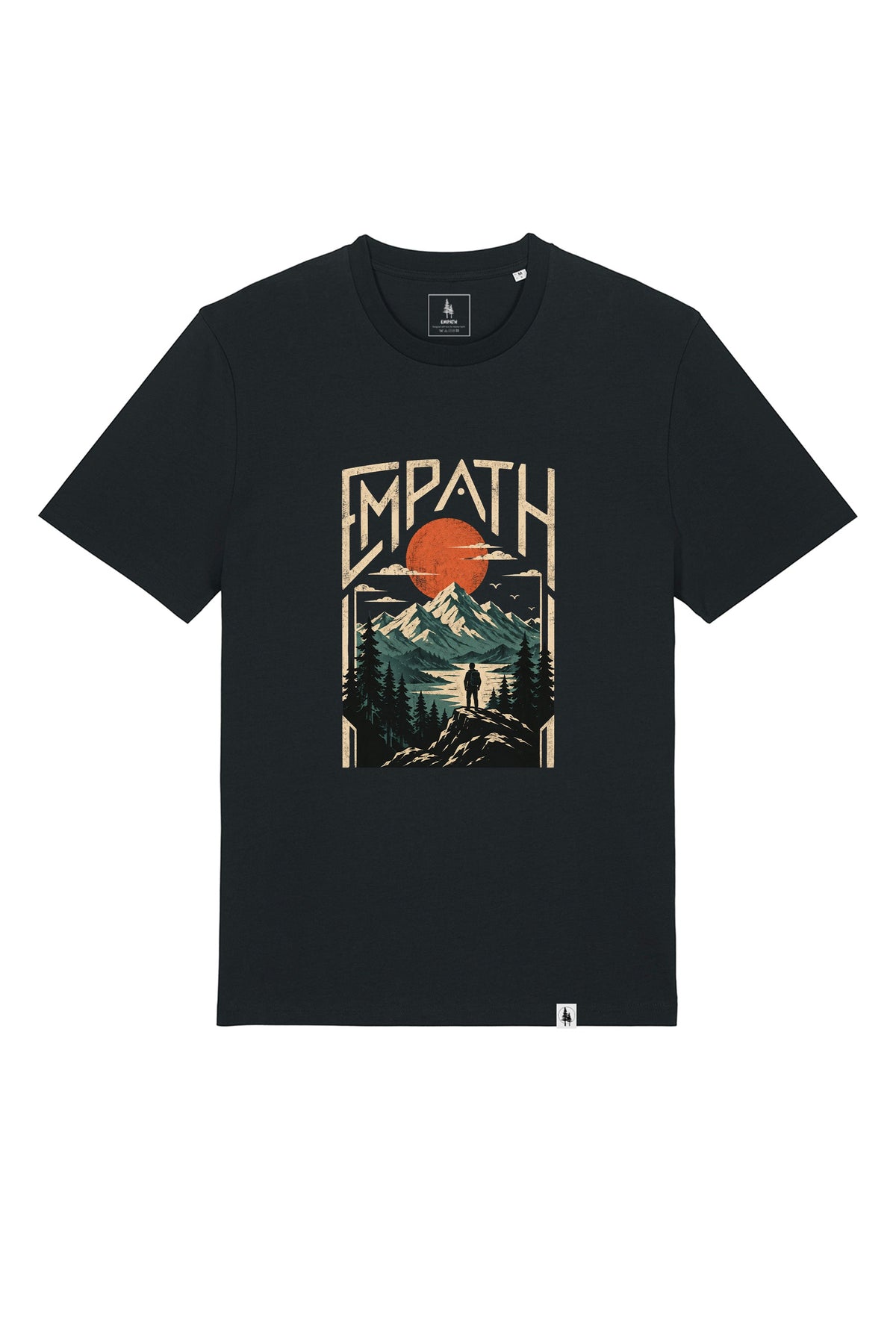 Tricou unisex Sting, print Explorer, Negru - față