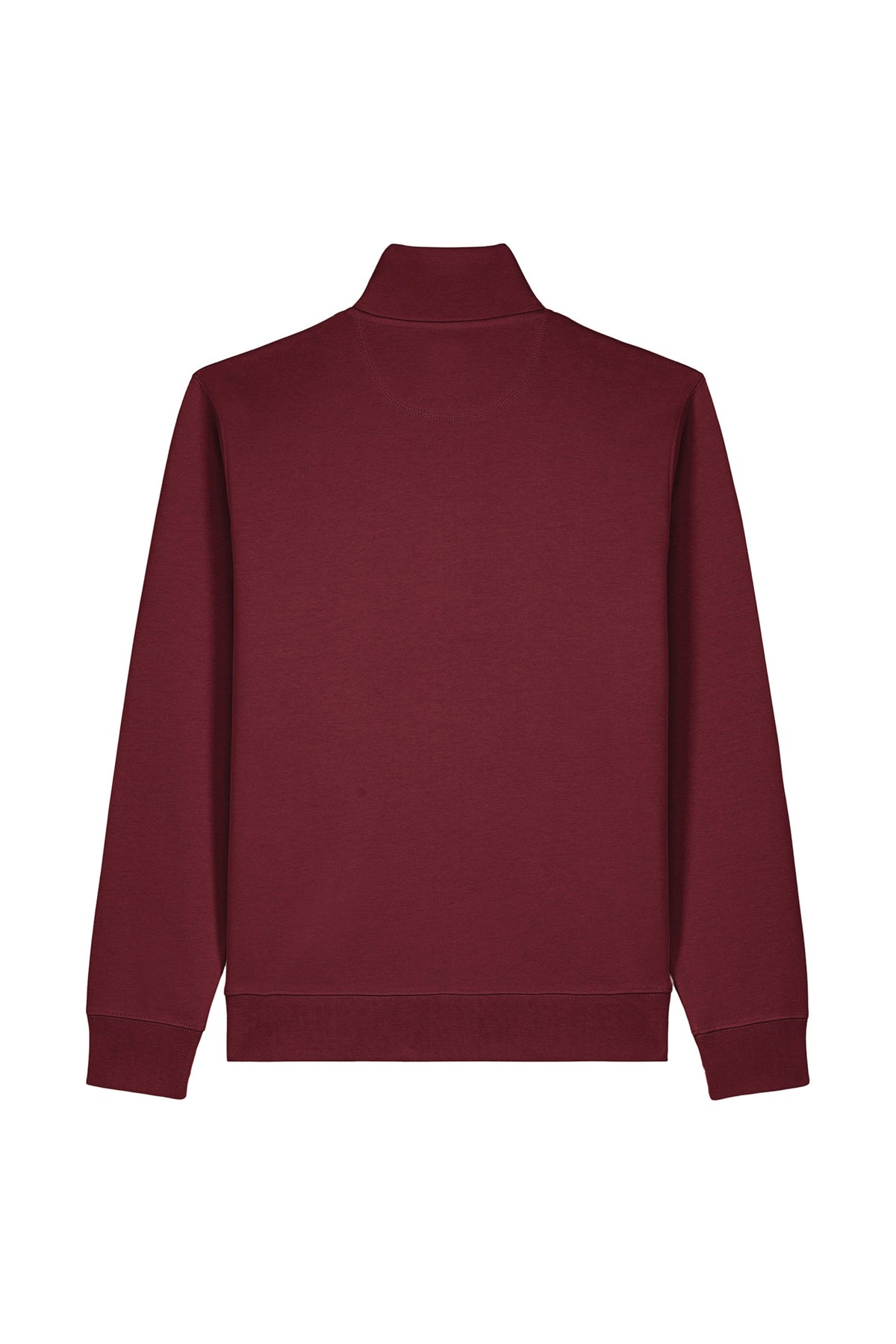 Bluza unisex cu fermoar Timber, logo brodat – Burgundy – spate