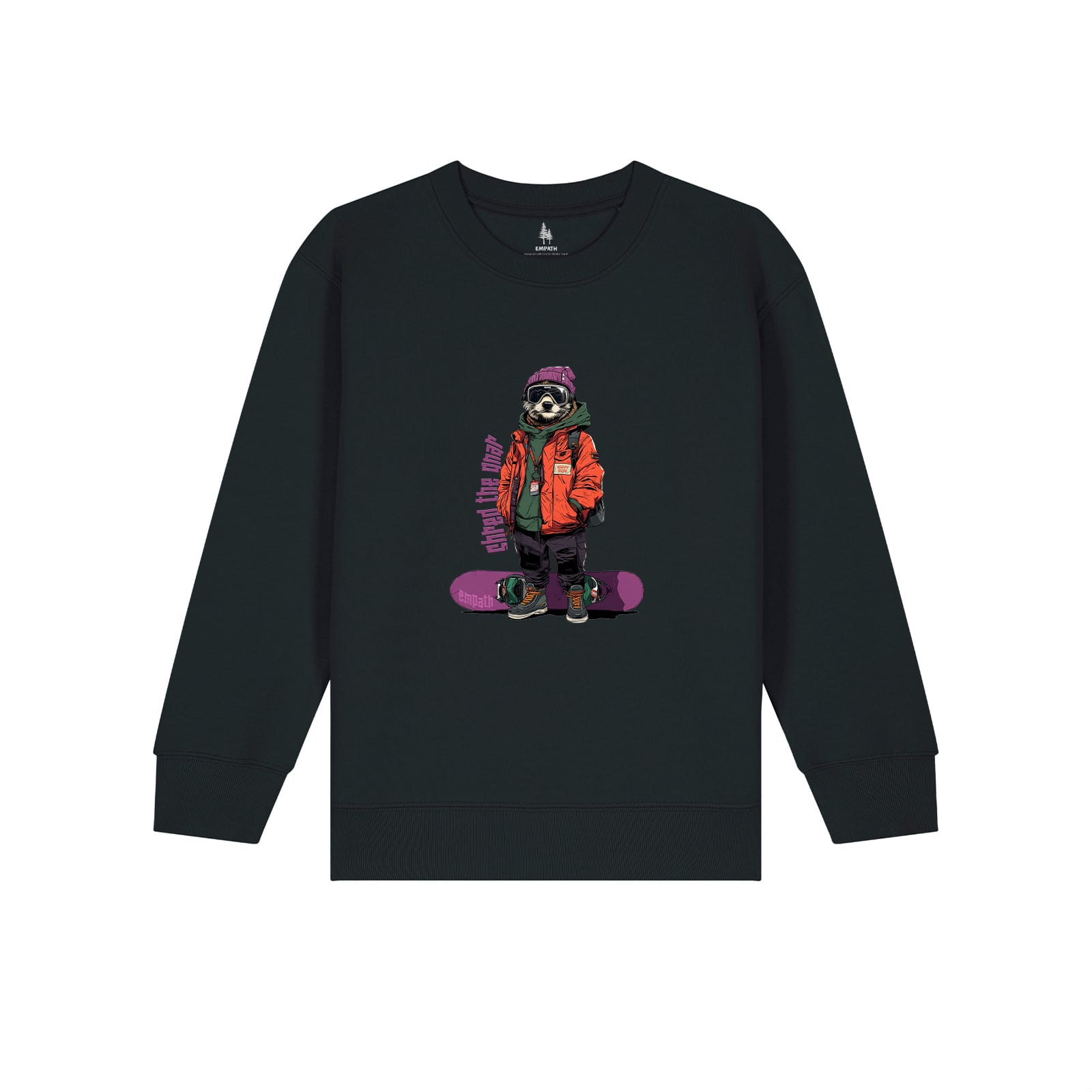 Bluza copii, print Shred the gnar