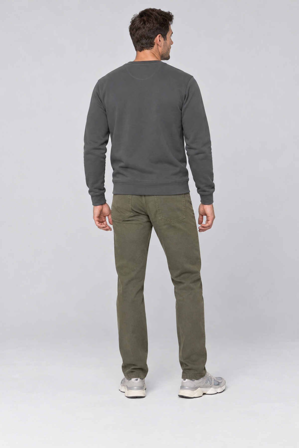 Bluza unisex Rolan, model simplu – Anthracite – model spate