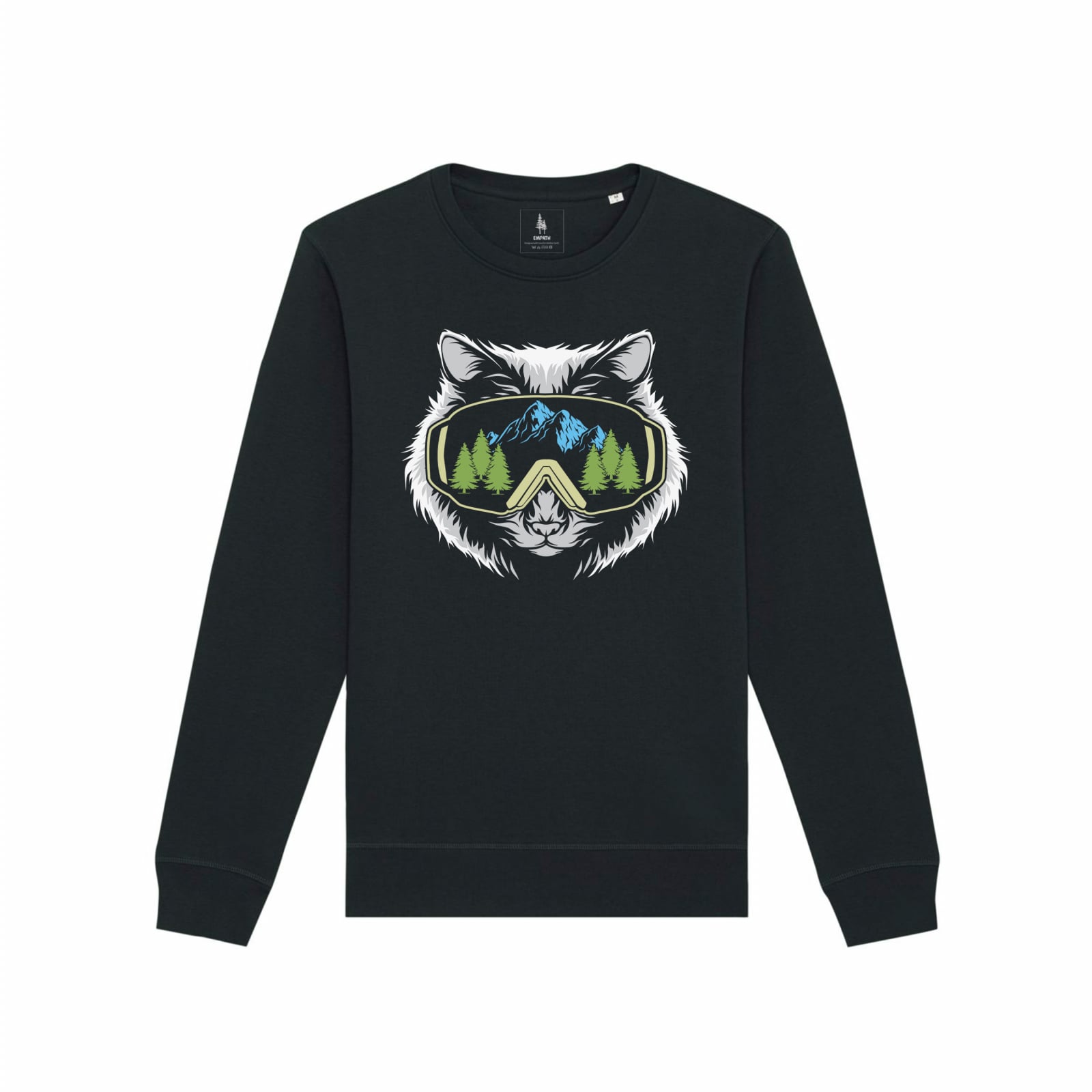 Bluza unisex Rolan, print Ski Cat