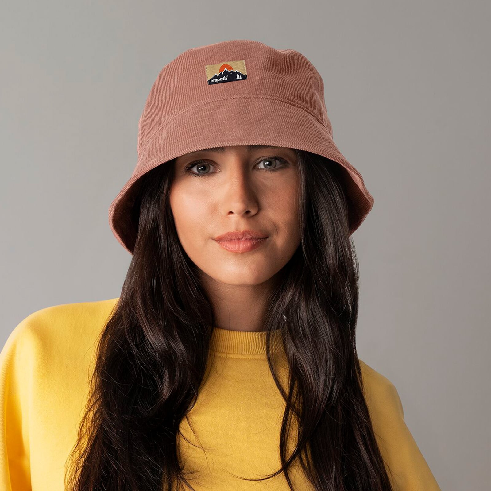 Bucket Hat din velur, bumbac organic
