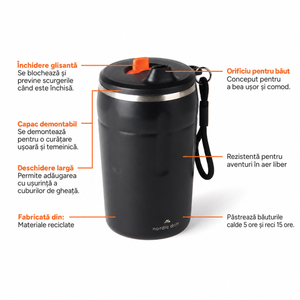 Cană termos Nordic Drift Trail RCS, 350 ml - caracteristici