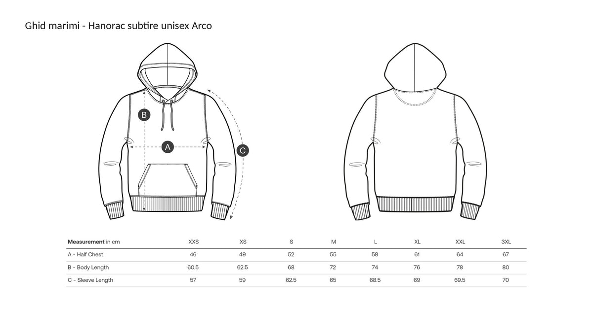 Hanorac subțire unisex Arco