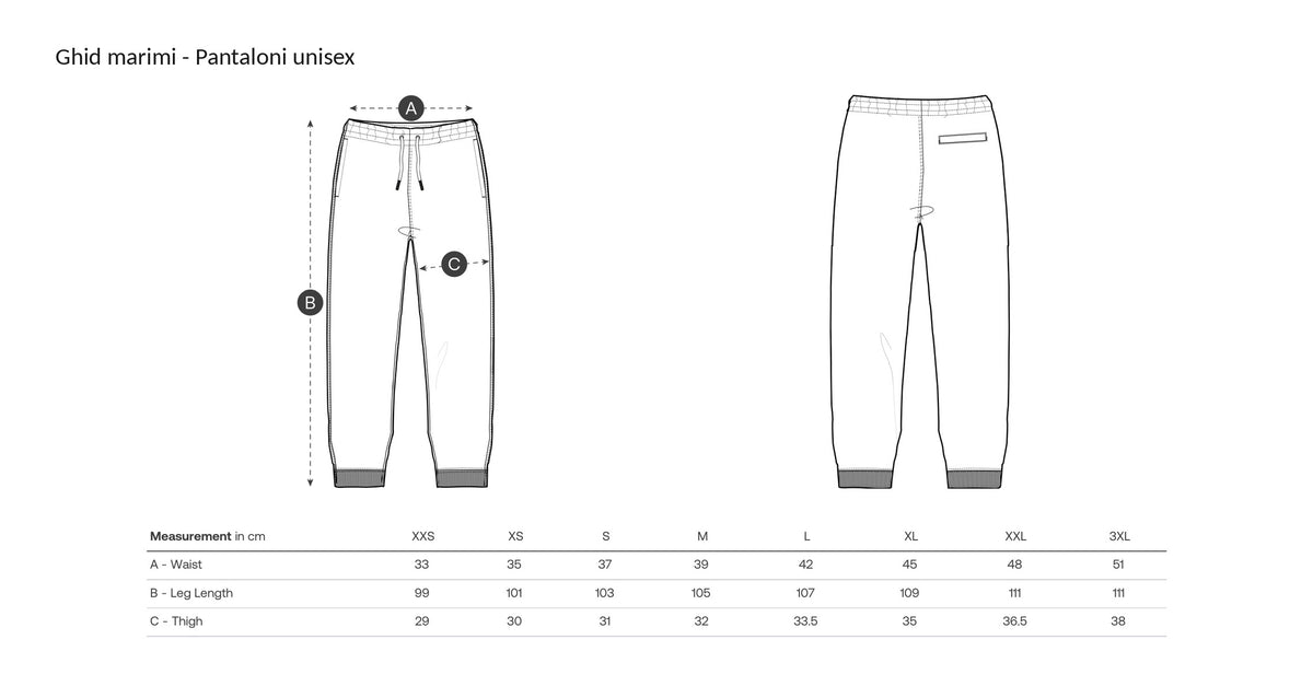 Pantaloni unisex