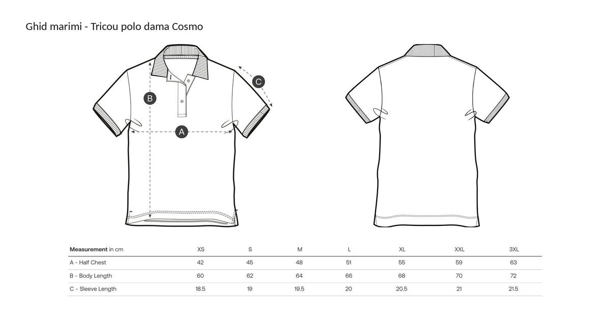 Tricou polo damă Cosmo