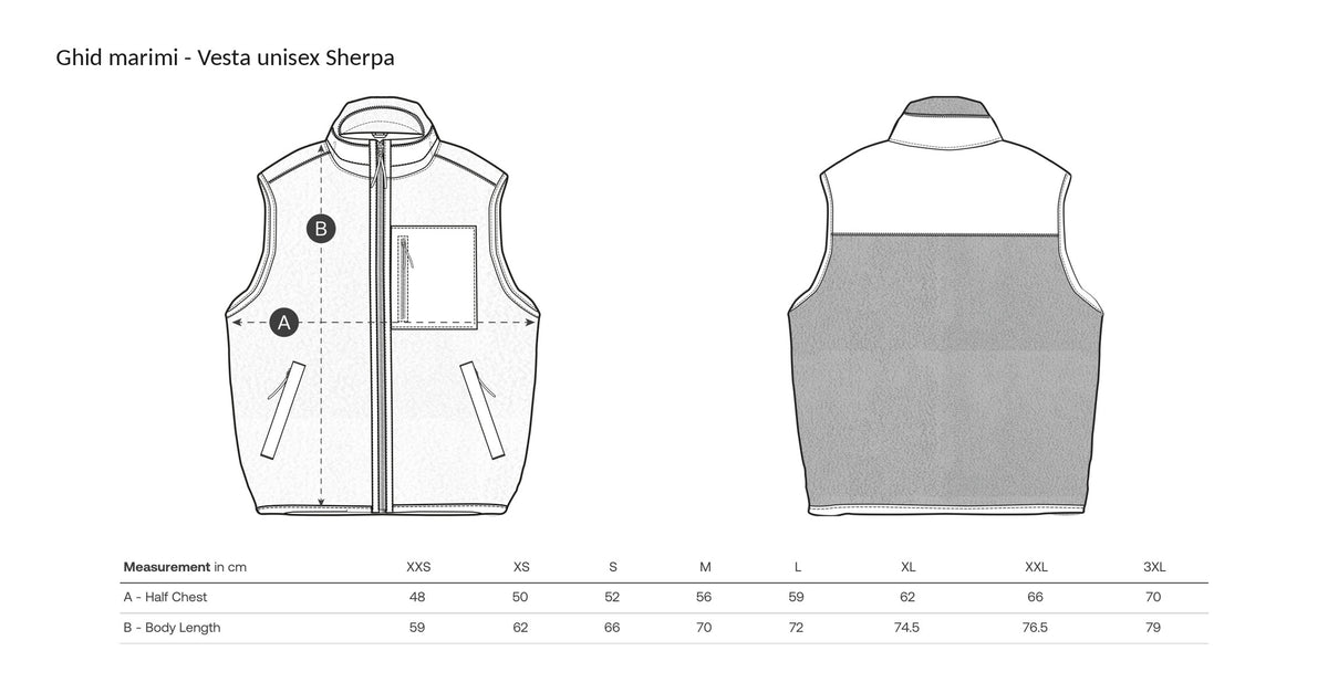 Vestă unisex Sherpa