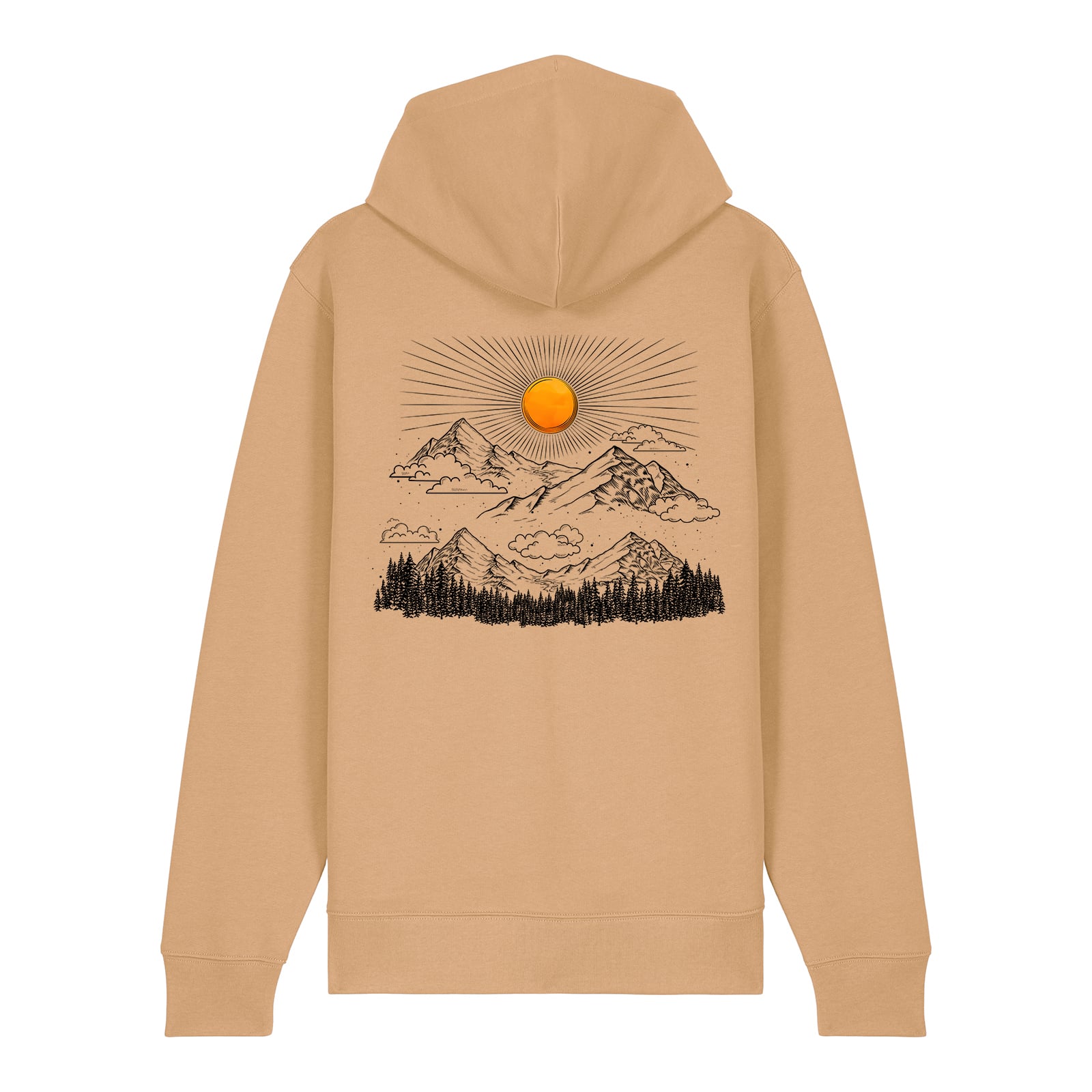 Hanorac premium cu fermoar Korin, print Sunrise in the Mountains