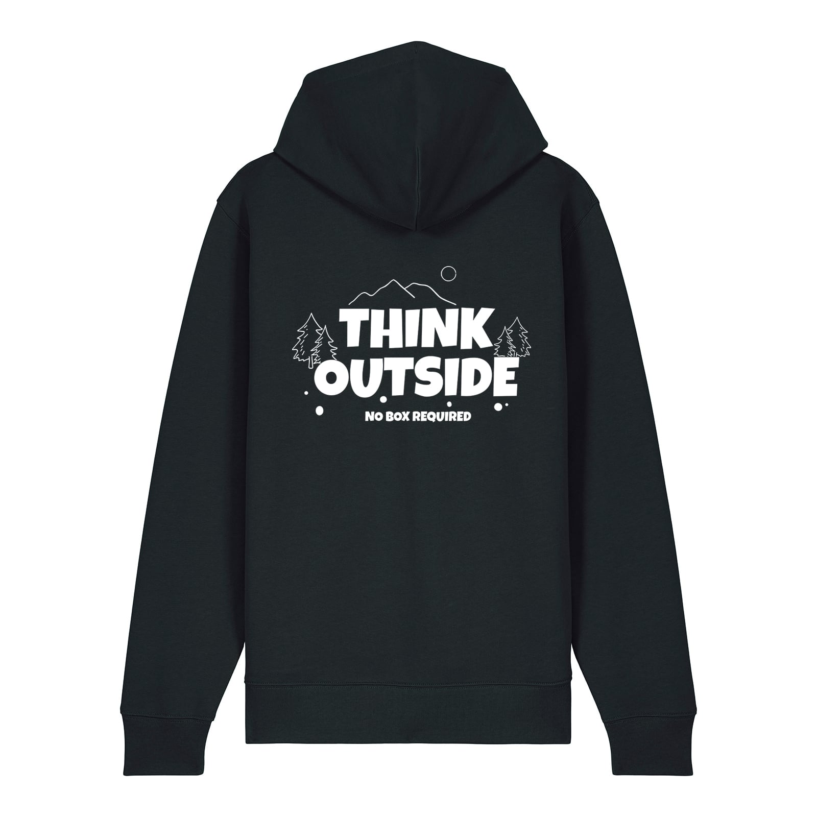 Hanorac premium cu fermoar Korin, print Think outside