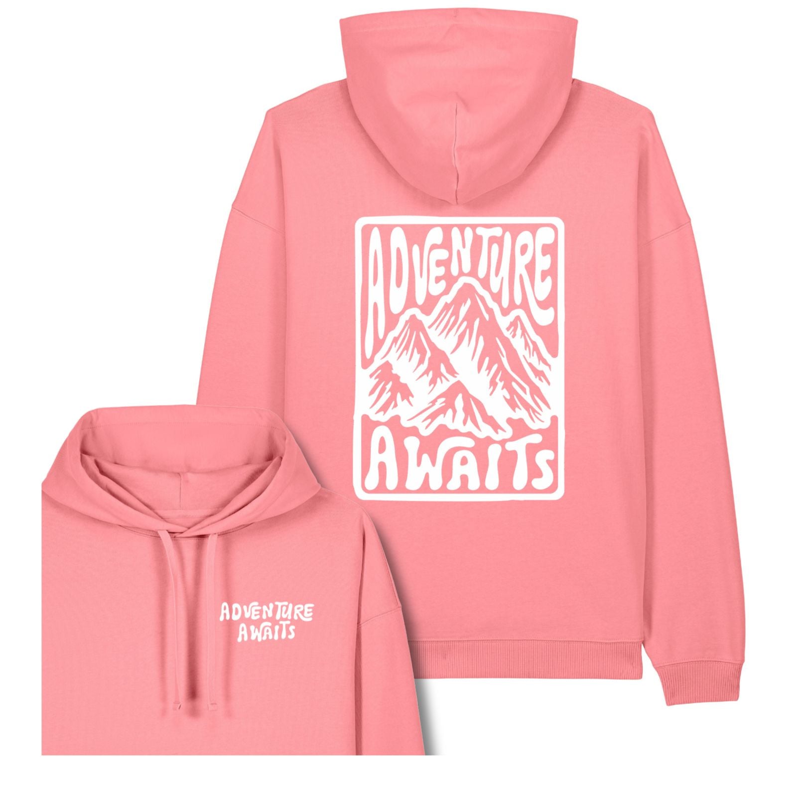 Hanorac oversized unisex , print Adventure awaits