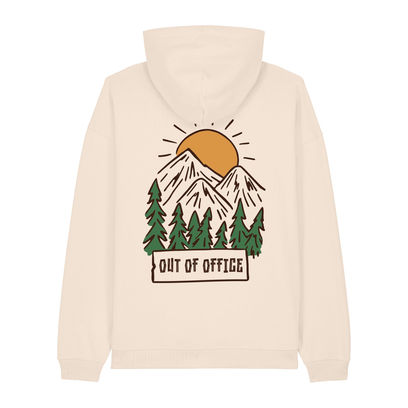 Hanorac oversized unisex , print Out of office