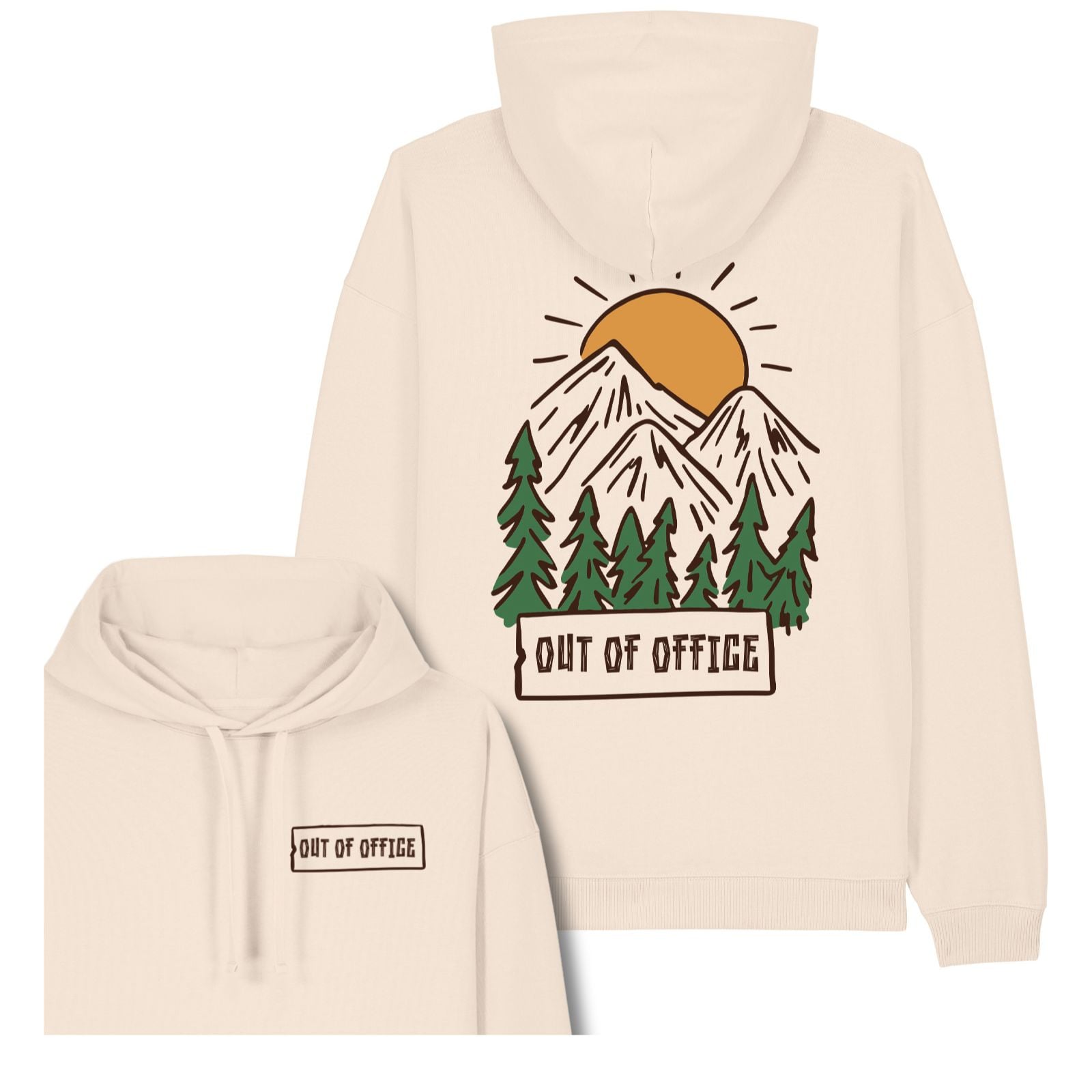 Hanorac oversized unisex , print Out of office