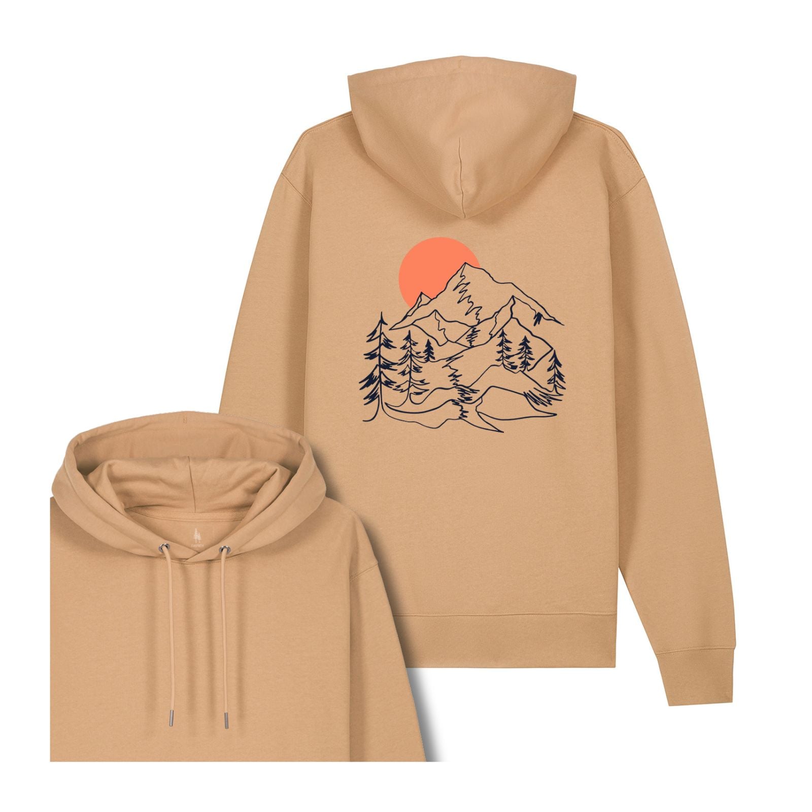 Hanorac premium unisex Cruz, print Sunset Peaks