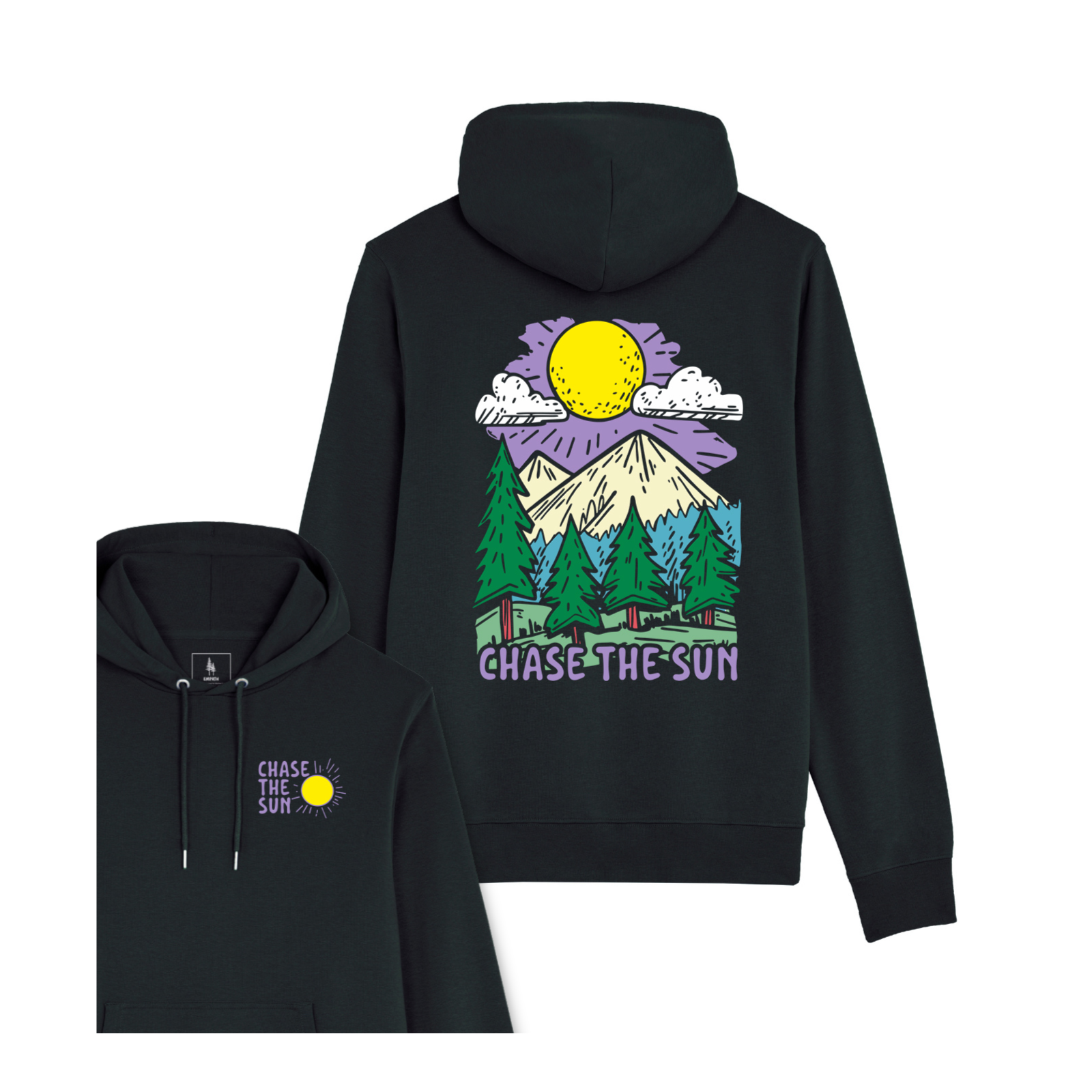 Hanorac subtire unisex Arco, print Chase the Sun
