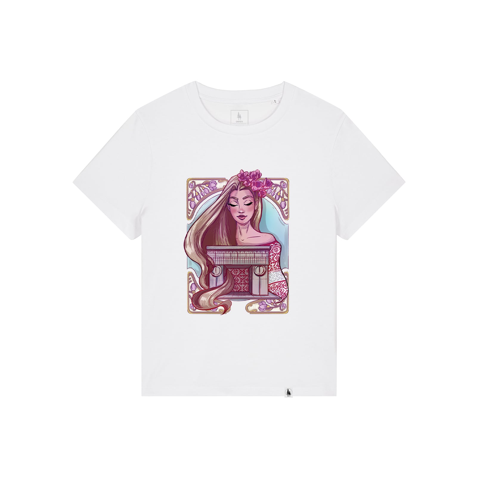 Tricou dama Mura, print Romancuta Targu Jiu