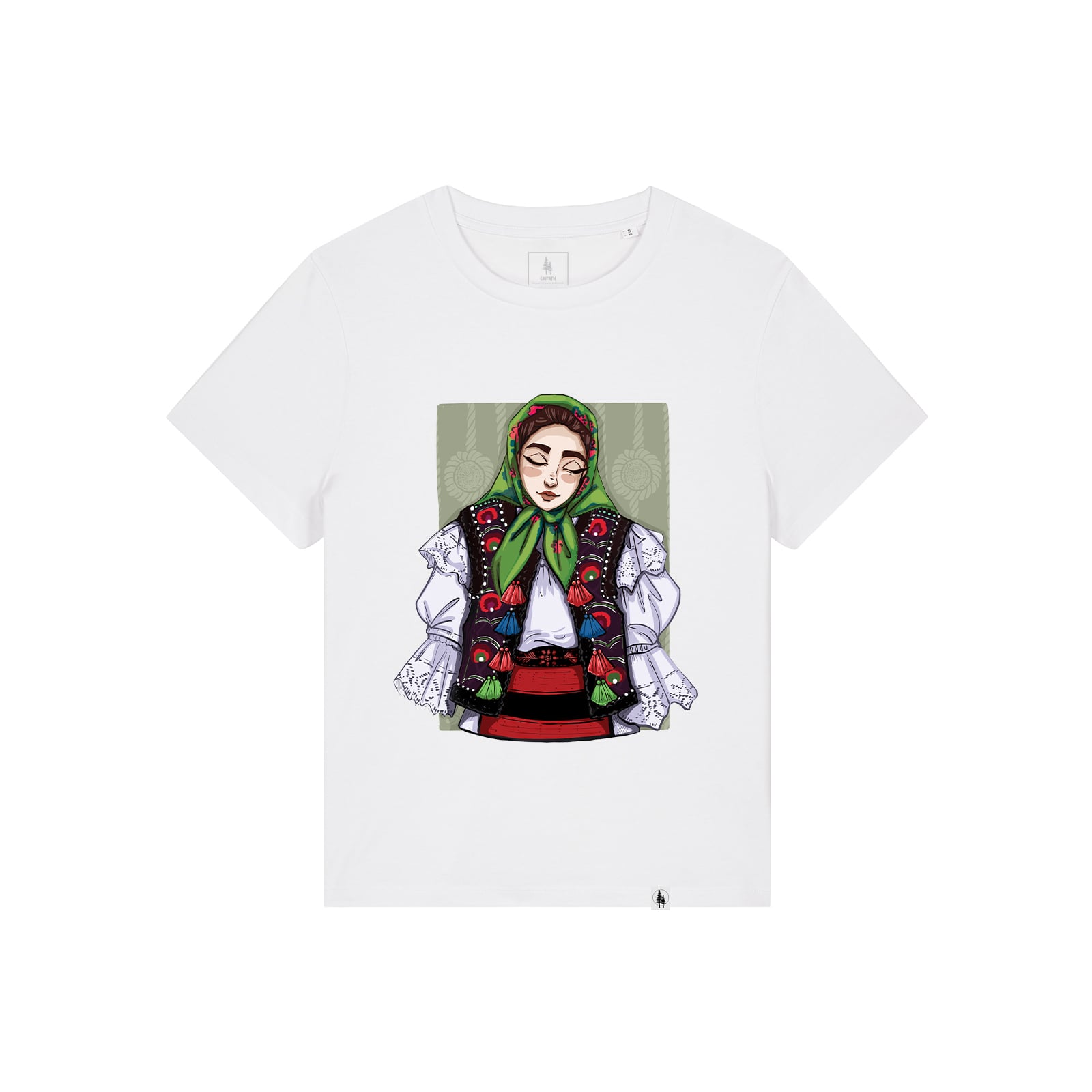Tricou dama Mura, print Romancuta Maramures