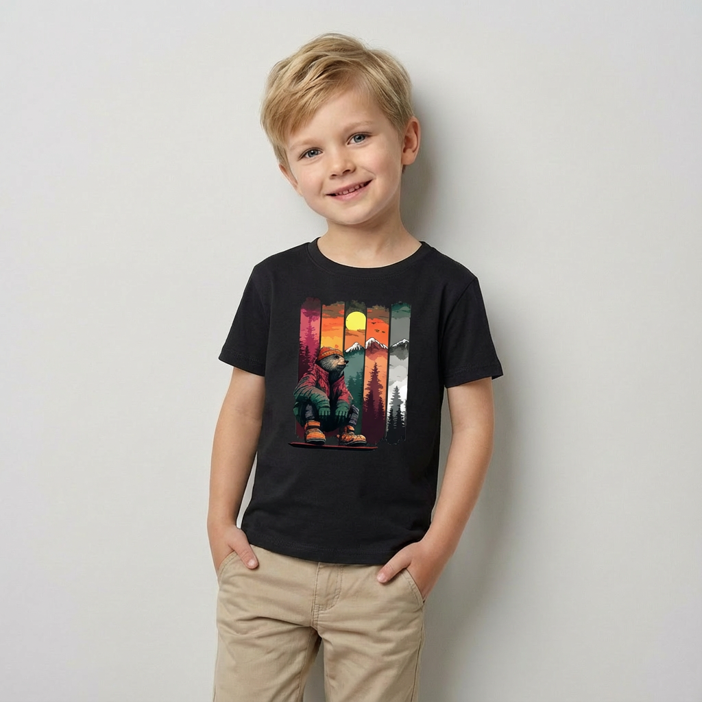 Tricou copii, print Bear Horizons