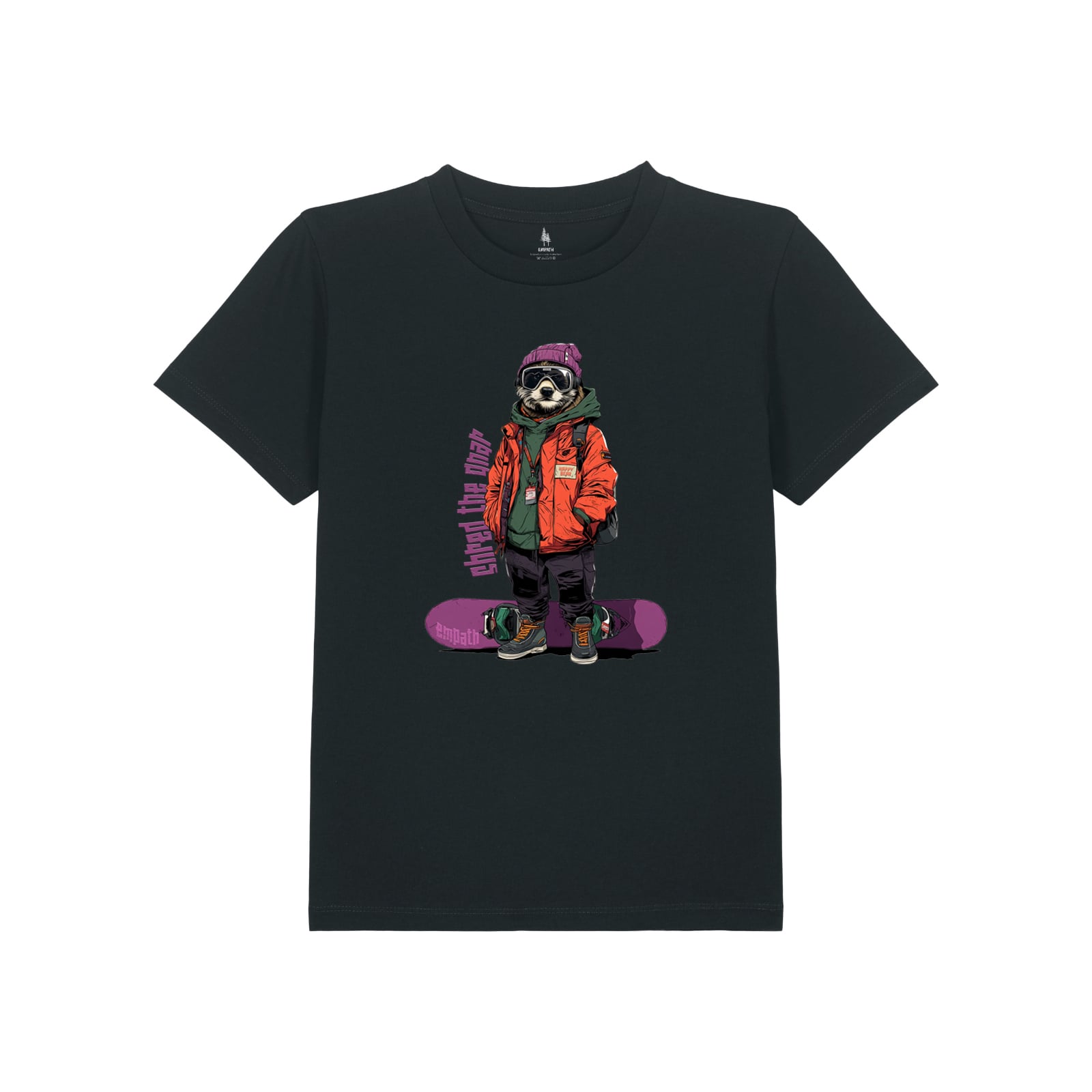 Tricou copii, print Shred the gnar