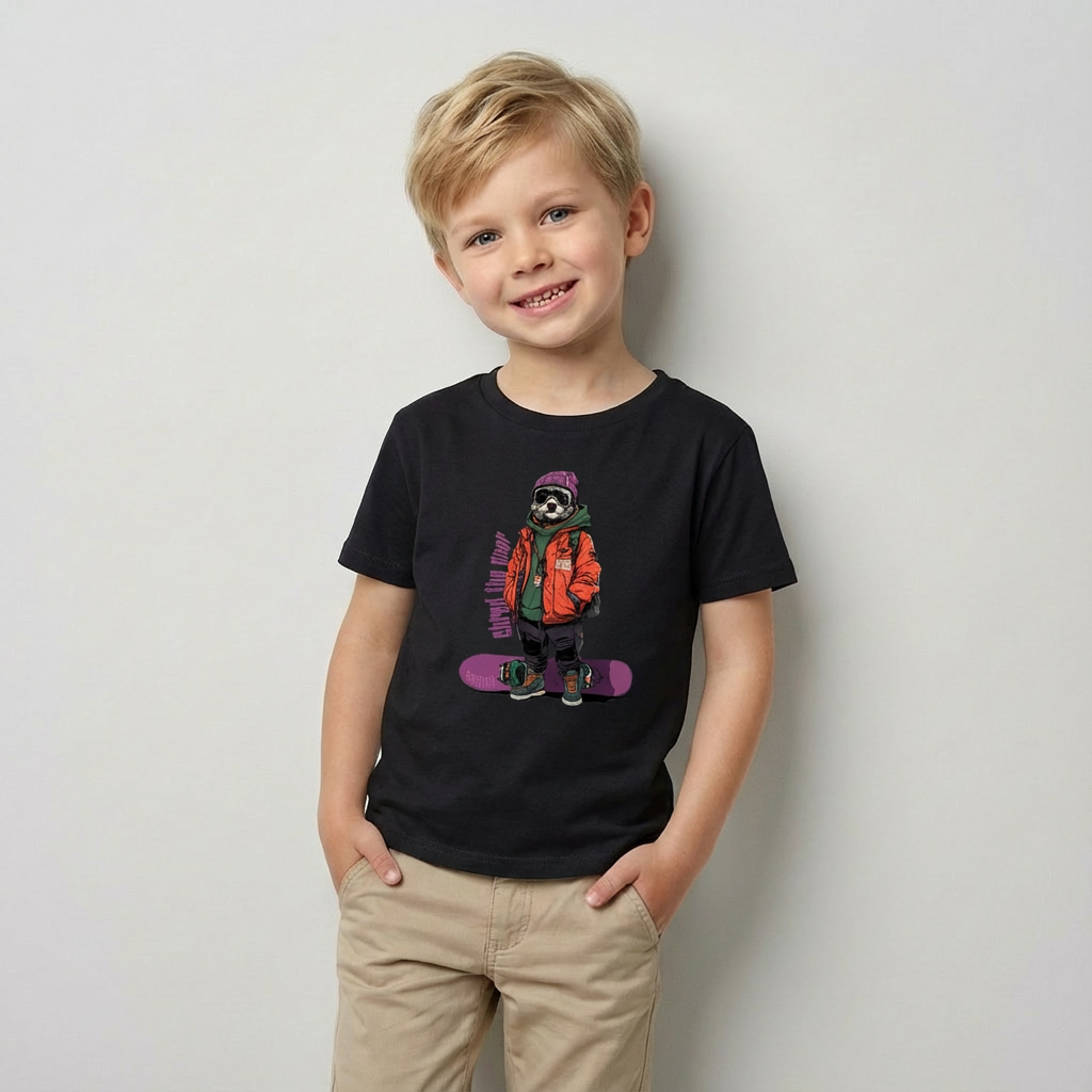Tricou copii, print Shred the gnar