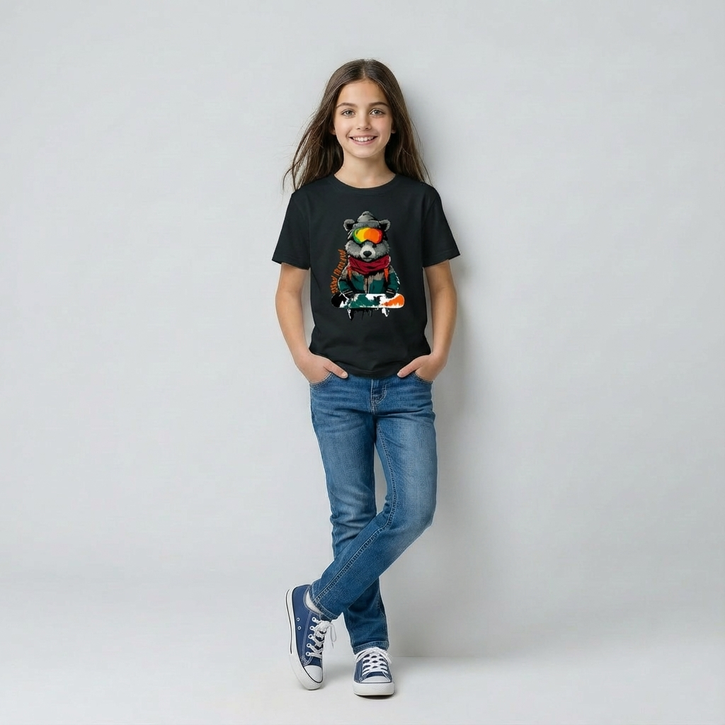 Tricou copii, print Snow much fun