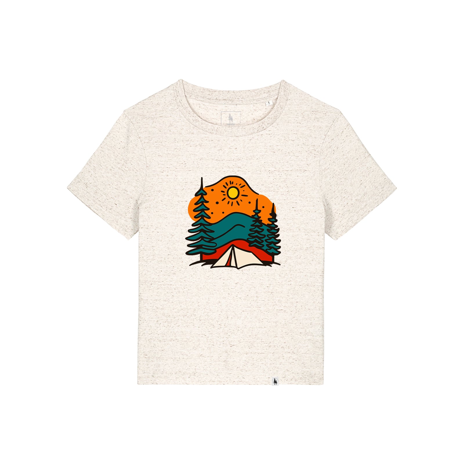Tricou dama Mura, print Camping under the stars