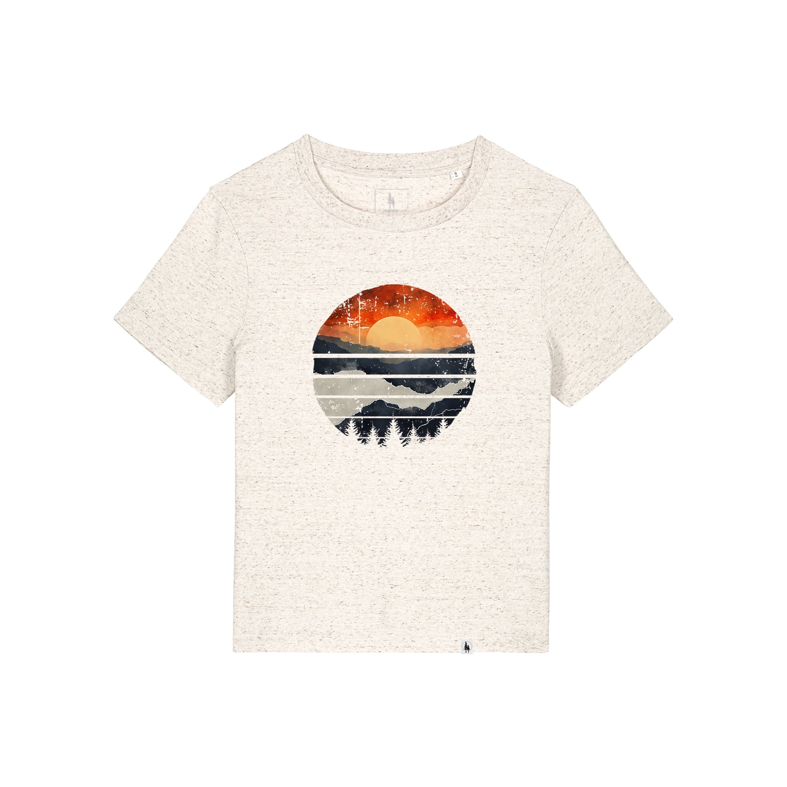 Tricou dama Mura, print Sunset over the mountains
