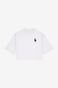 Tricou dama cropped fit, bumbac reciclat