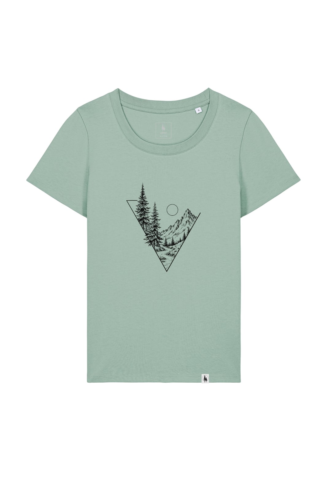 Tricou dama Exa, print Escape, fitted