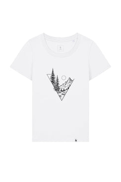 Tricou dama Exa, print Escape, fitted