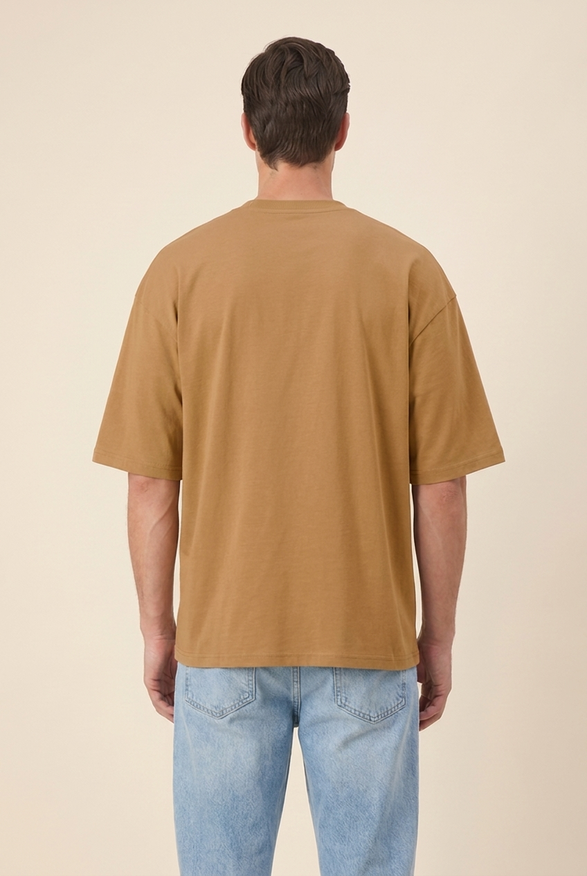 Tricou Hyro Grounded Beige - model spate