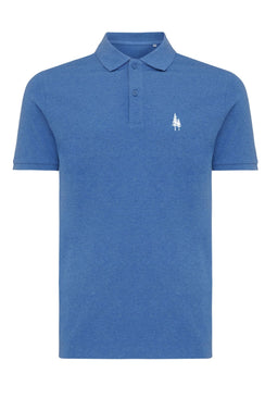 Tricou polo unisex, 50% reciclat și 50% organic, logo Brodat