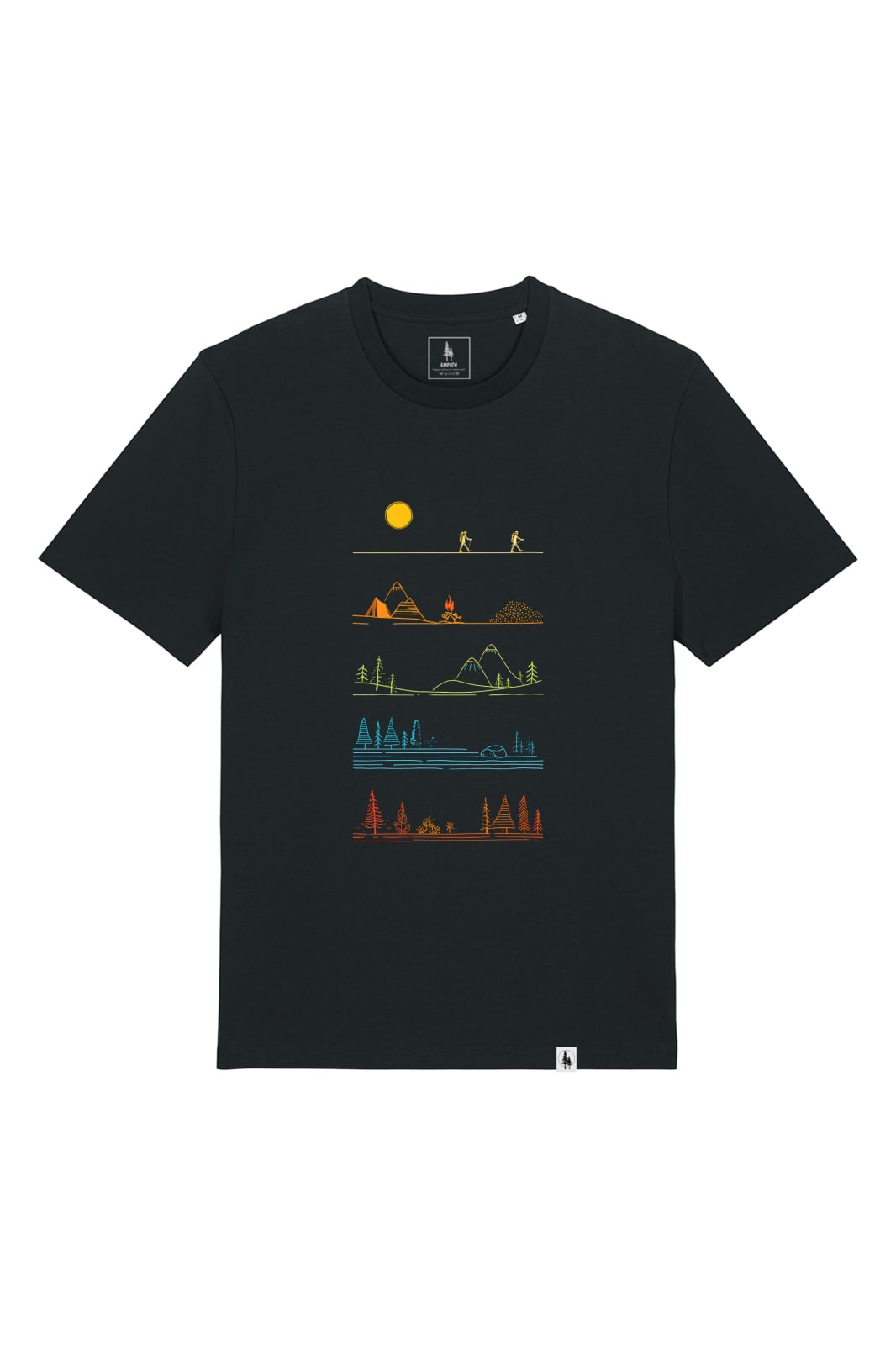 Tricou unisex Sting, print Camping in the mountains
