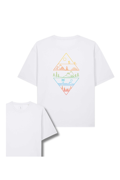 Tricou unisex Briz, print Camping anywhere, relaxed fit
