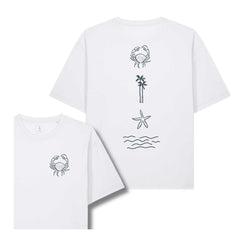 Tricou unisex Briz, print Crab, relaxed fit