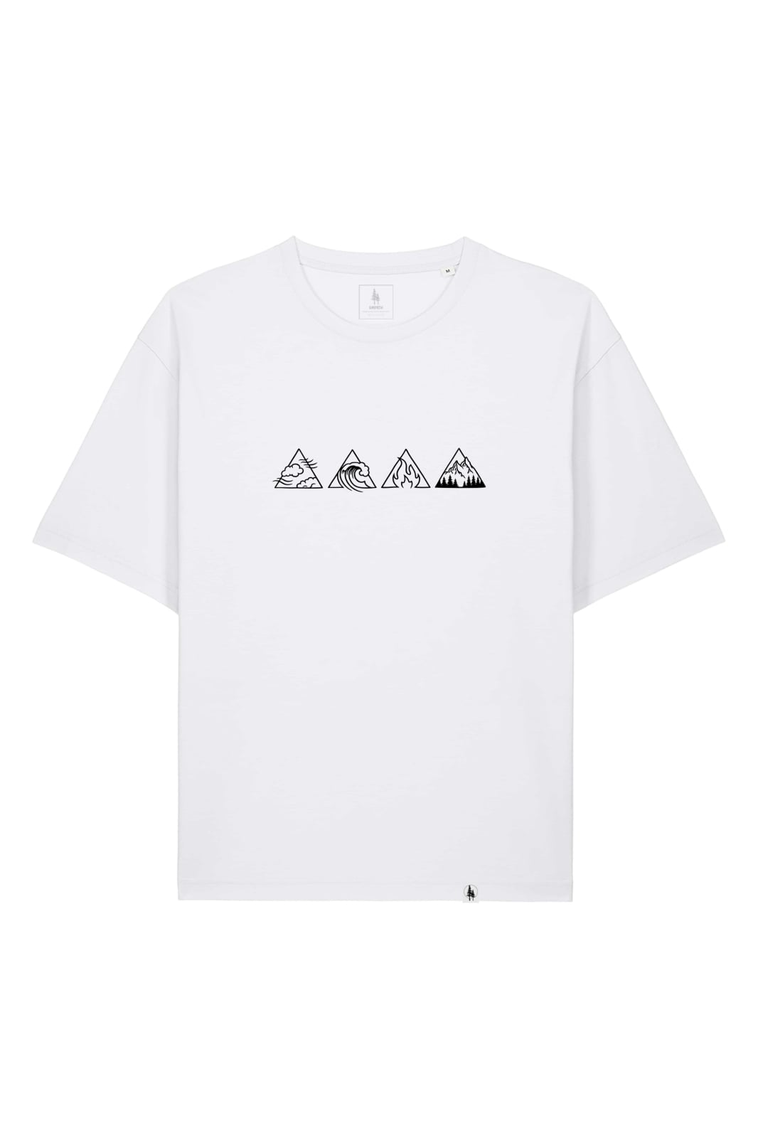 Tricou unisex Briz, print Elements of Nature, relaxed fit