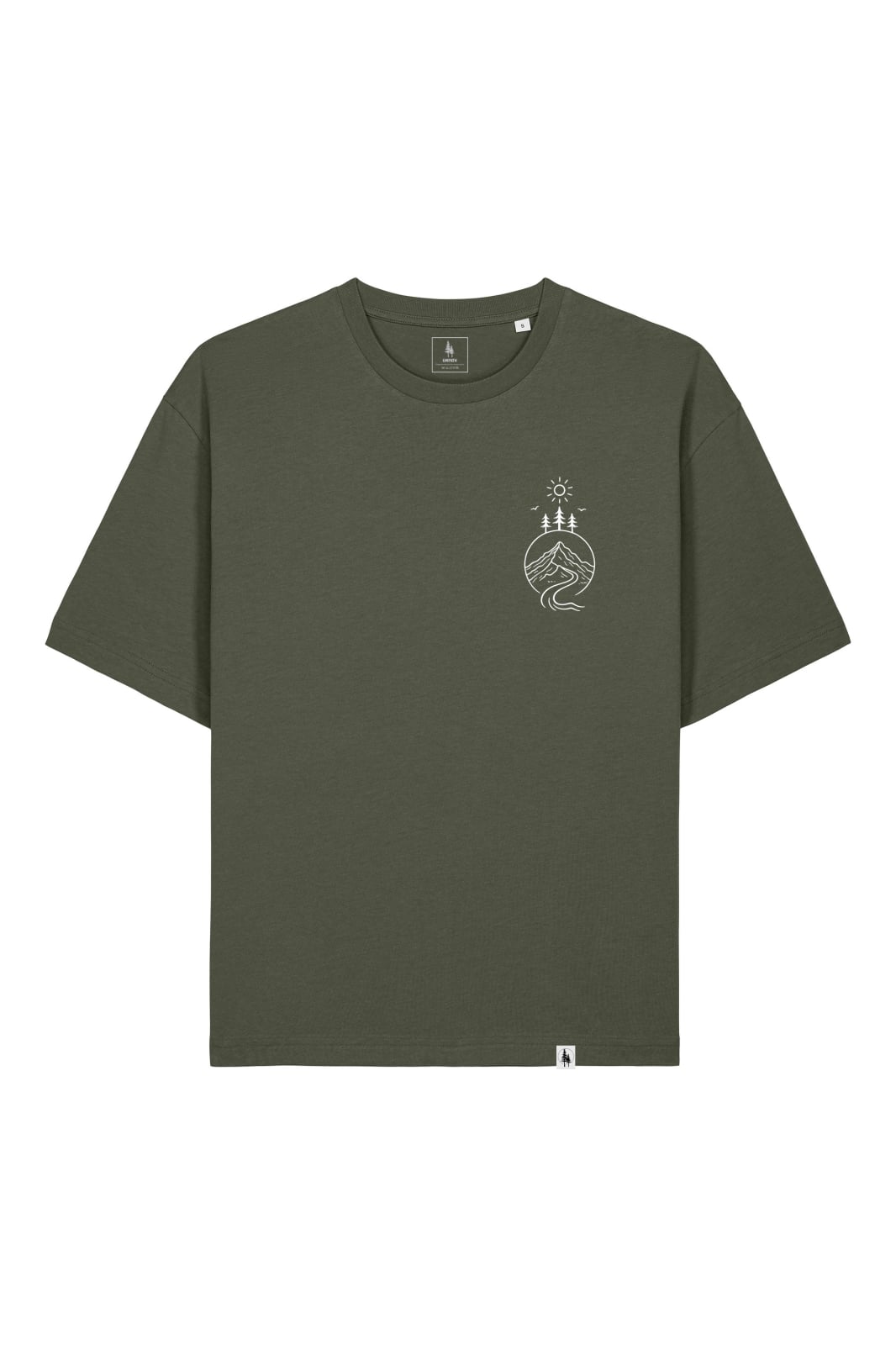 Tricou unisex Briz, print Explore, relaxed fit