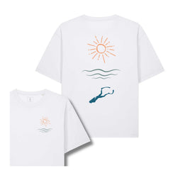 Tricou unisex Briz, print Ocean explore, relaxed fit