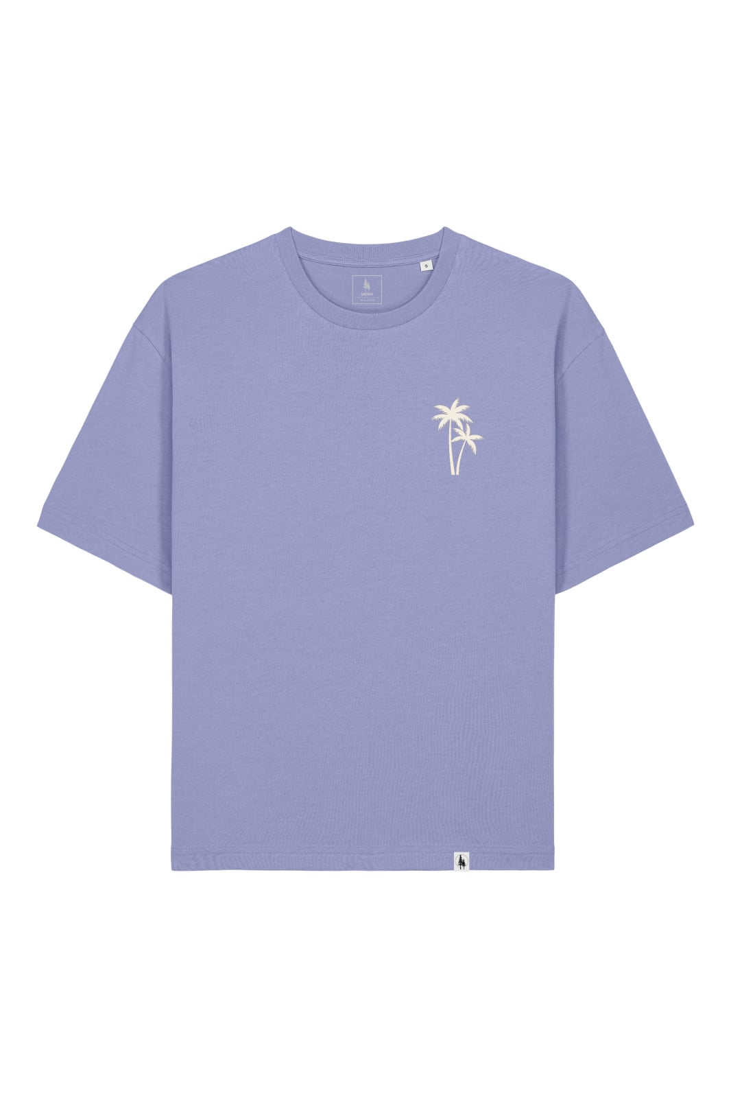 Tricou unisex Briz, print Palms, relaxed fit