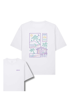 Tricou unisex Briz, print Summer time, relaxed fit