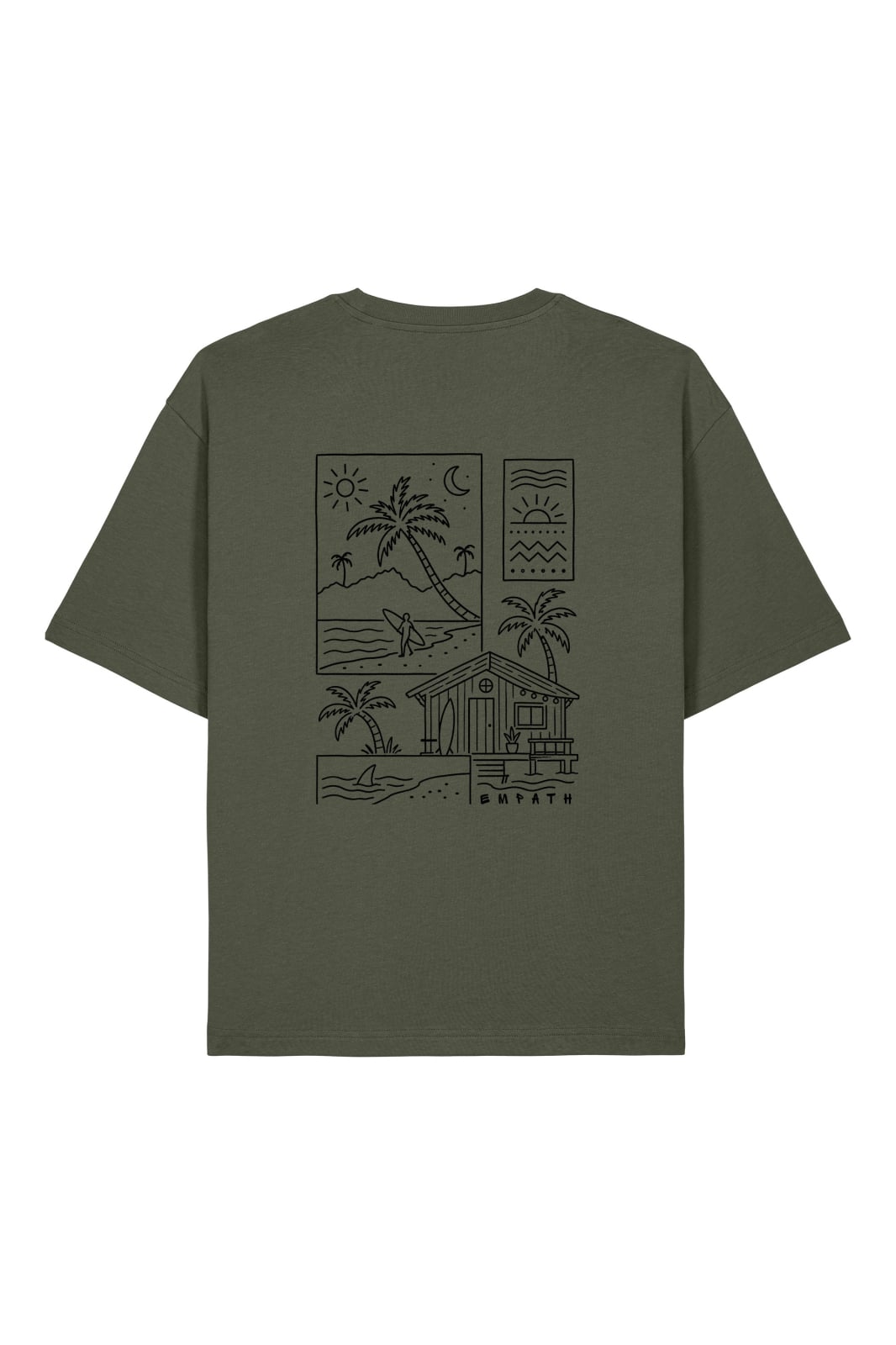 Tricou unisex Briz, print Summer time, relaxed fit