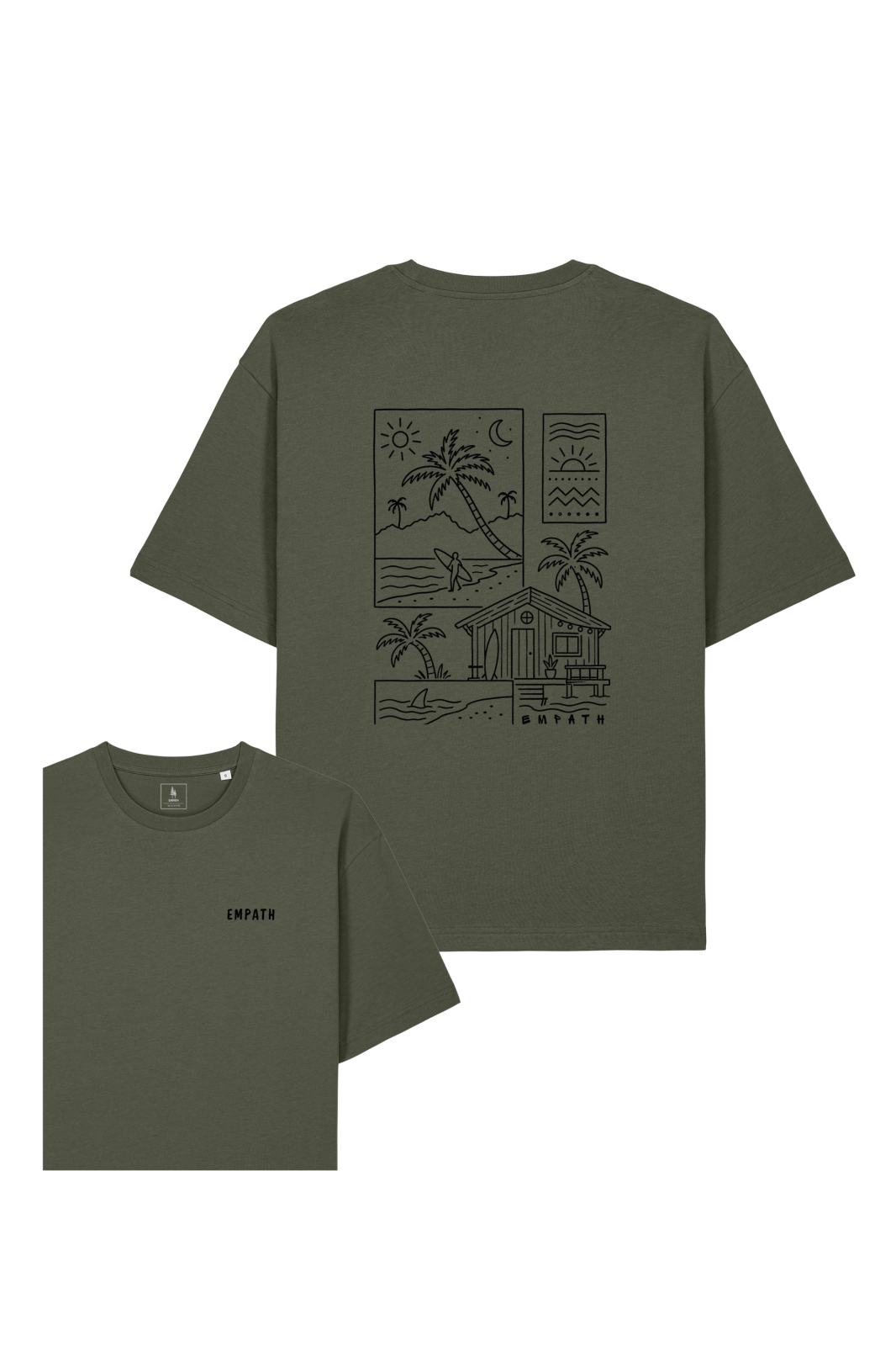 Tricou unisex Briz, print Summer time, relaxed fit