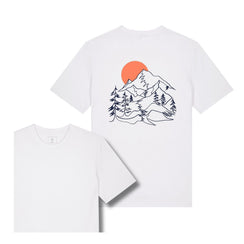 Tricou unisex Sting, print Sunset Peaks